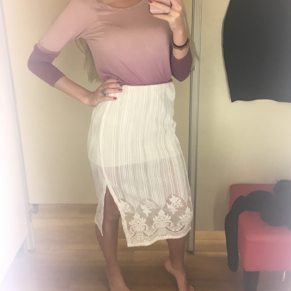 Lace Midi Skirt | Small
